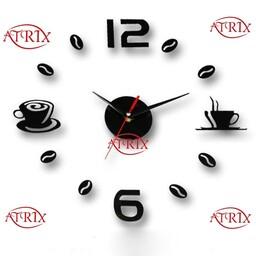ساعت دیواری آتریکس مدل تایم قهوه کد S0040