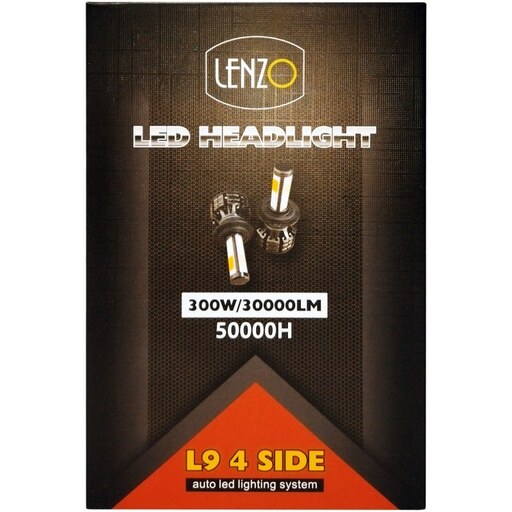 لامپ هدلایت خودرو پایه H7 لنزو 4 طرفه 220 وات Lenzo 4S