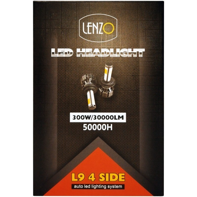 لامپ هدلایت خودرو پایه H4 لنزو 4 طرفه 220 وات Lenzo 4S