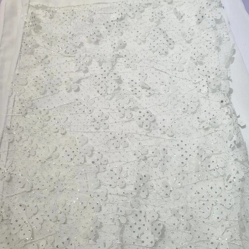 شال حریر گیپور دار مجلسی بسیار زیبا در دو رنگ سفید و مشکی