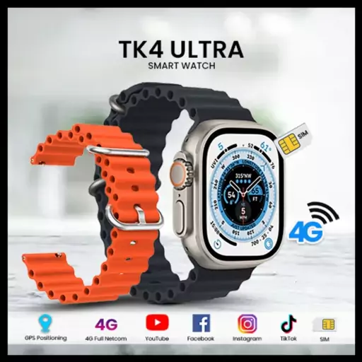 ساعت هوشمند tk4 ultra 4G اصلی 16 گیگ حافظه کیفیت عالی ارسال سریع