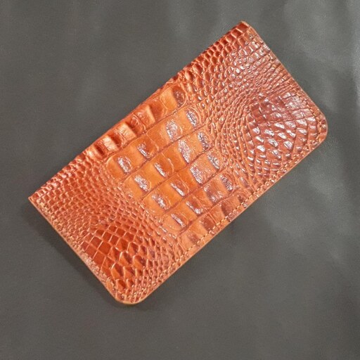 کیف پول چرم طبیعی رویه طرح کروکدیل - مدل کتی - زنانه و مردانه forester leather