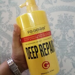 ماسک مو بدون سولفات ترمیم کننده عمیق پاستا نانو اف جی  زرد  FG Gewel Deep Repair