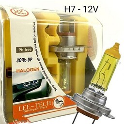 لامپ هالوژن گازی H7 رنگ زرد 12 ولت بسته 2 عددی کیفیت عالی پرنور و حرارت کمتر نسبت به نمونه های مشابه