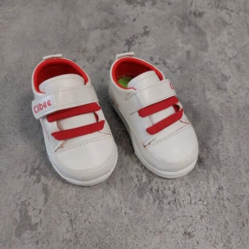 کفش بچگانه سوتی (سایز 19 تا 22سفید قرمز)  بی واسطه