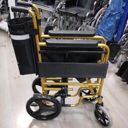 ویلچر مکانیکی حمل بیمار چرخ متوسط با جاپایی متحرک