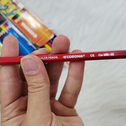 مداد رنگی 6 رنگ مقوایی بلند مدل کرونا دانش آموزی