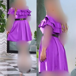 لباس مجلسی زنانه کوتاه عروسکی مدل روشا سایز 36 تا 44 ارسال فوری و رایگان مجلسی کوتاه 