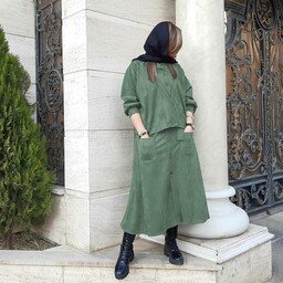 کت دامن مدل تیدا میکرو کره ای پاییزه زمستانه سایز 36 تا 52 (ارسال رایگان) کت دامن زنانه مجلسی 