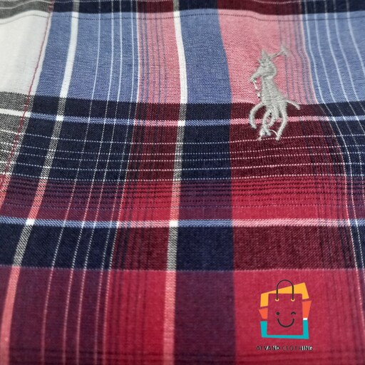 پیراهن آستین بلند بنگال مردانه طرح چهارخونه رنگ قرمز سفید آبی(طرحهای ساده نیز به صورت محصولاتی مجزا در غرفه موجود هستند)