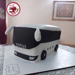 کیک تولد فوندانت اتوبوس ولو با وزن 700 گرم هزینه ارسال با مشتری