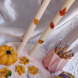 ست زیبای شمع های پاییزی  در رنگبندی  در بسته بندی شیک 