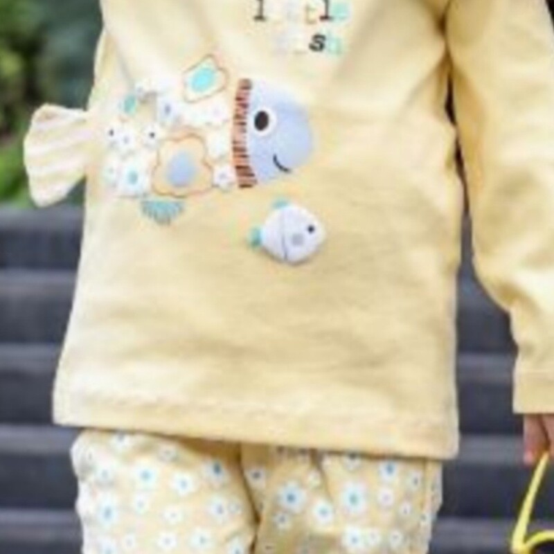 لباس نوزادی بچگانه بچه گانه بلوزشلوار دخترانه طرح ماهی