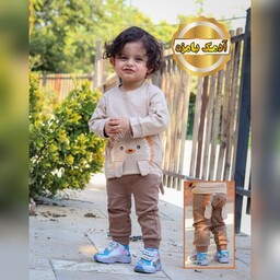 لباس نوزادی بچگانه بچه گانه بلوزشلوار پسرانه پاییزه طرح جوجه تیغی