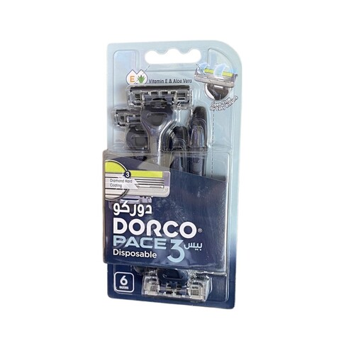 خودتراش دورکو DORCO مدل pace 3 Disposable در بسته بندی 6 تایی