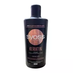 شامپو کراتین ترمیم کننده و صاف کننده سایوس، حجم 440 میل، syoss keratin 