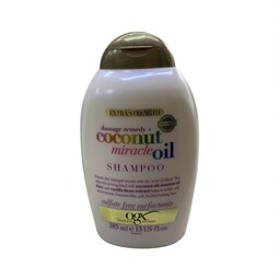 شامپو نارگیل نرم کننده موهای ضخیم او جی اکس ogx coconut miracle، حجم 385 میلی لیتر