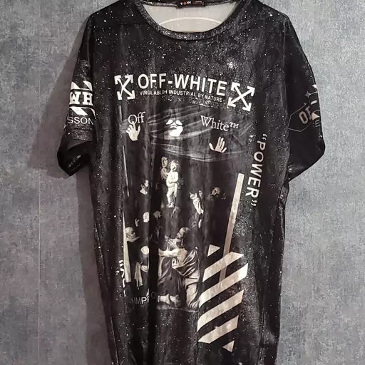 تیشرت مخمل OFF  WHITE