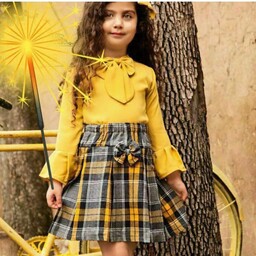 دامن کشمیر پاپیونی مجلسی دخترانه  دوخت سفارشی مطابق با سایز و رنگ دلخواه شما