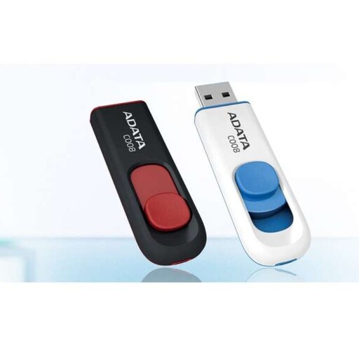 فلش مموری ADATA  ای دیتا USB 2.0 رنگ مشکی قرمز با ظرفیت 32 گیگابایت با گارانتی مادام العمر آونگ 