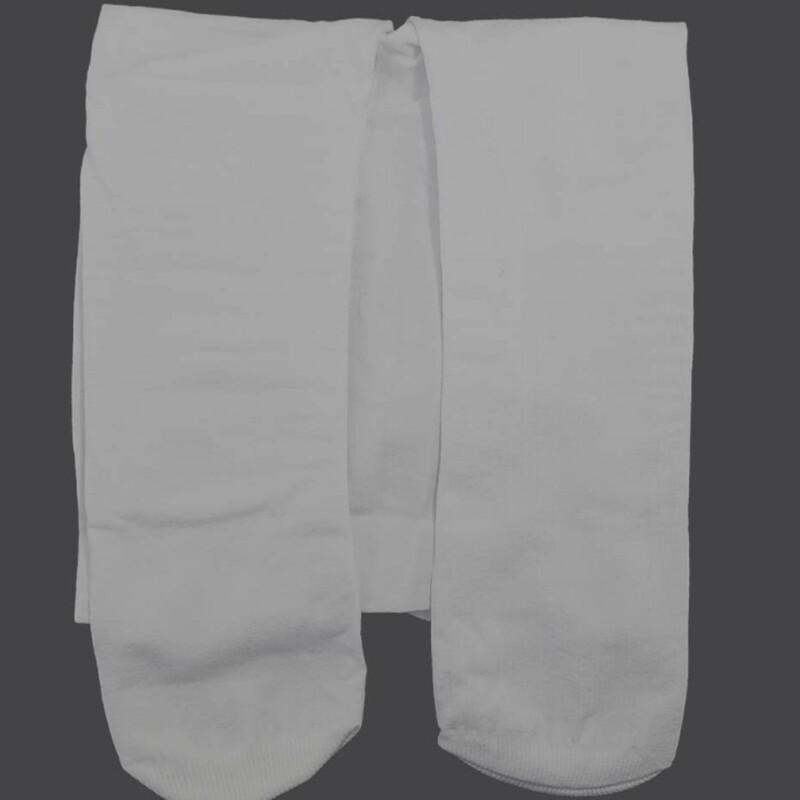 جوراب شلواری دخترانه ساپورت طرح سفید ساده

