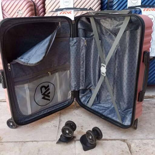 چمدان  چهار تیکه خارجی فوق برند mr اوماسو فول و درجه یک و عالی مناسب جهیزیه و مسافرت  تضمین قیمت و کیفیت بیست 