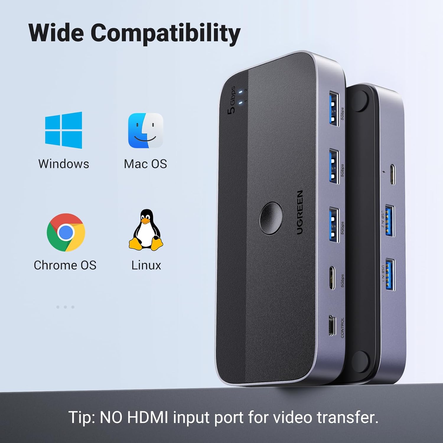 هاب سوئیچ برند UGREEN USB3.0 مدل CM662