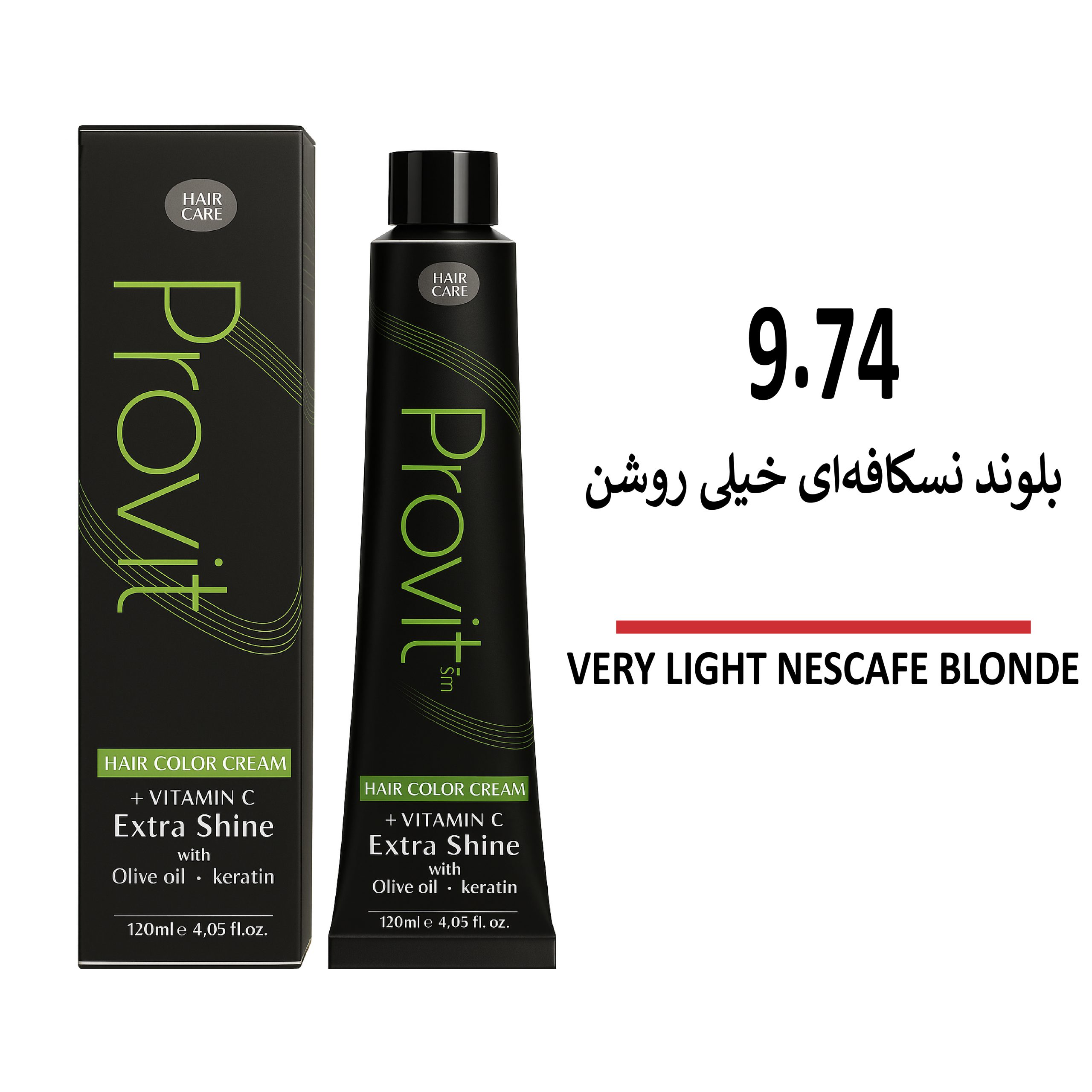 رنگ مو پرویت بلوند نسکافه ای خیلی روشن 9/74