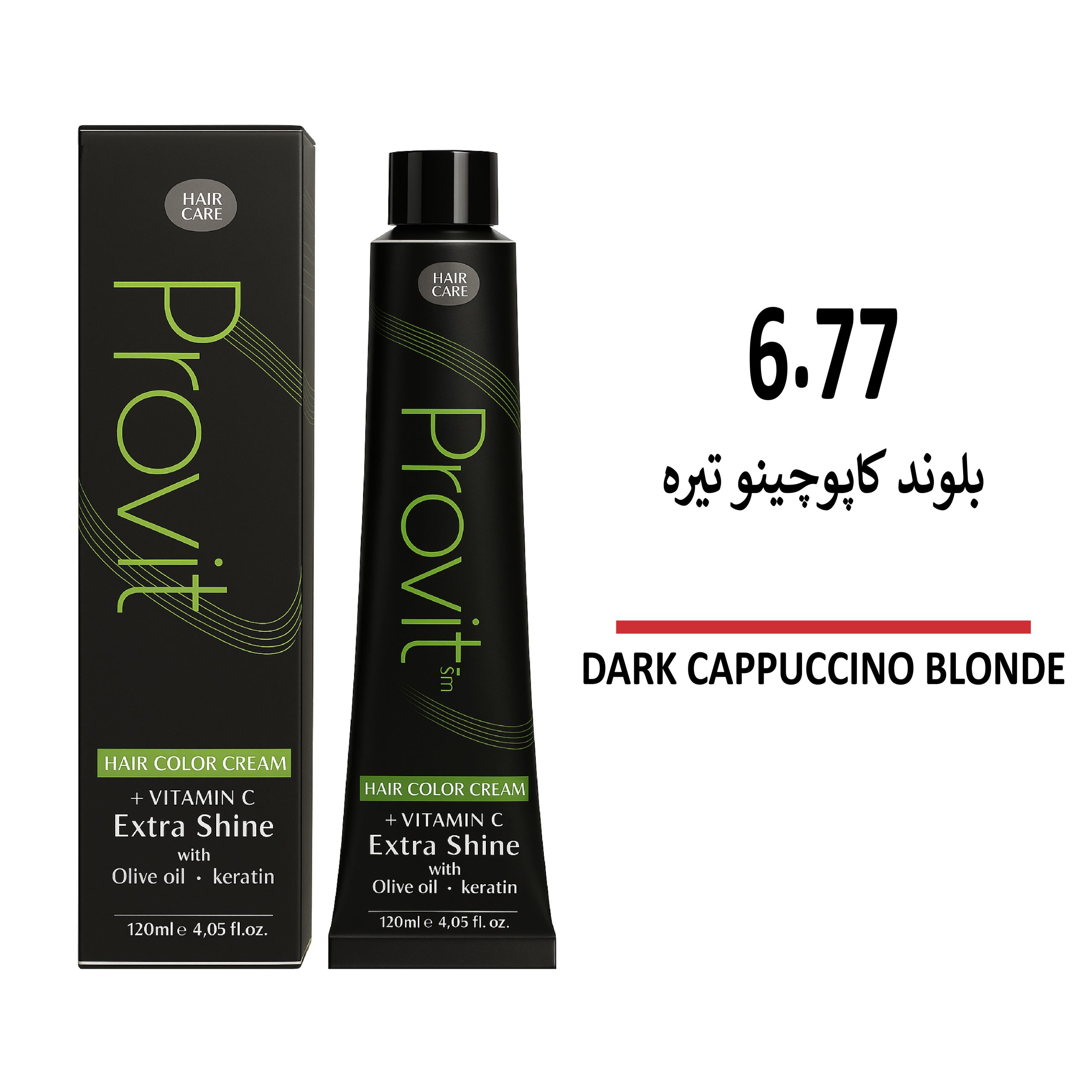 رنگ مو پرویت بلوند کاپوچینو تیره 6/77