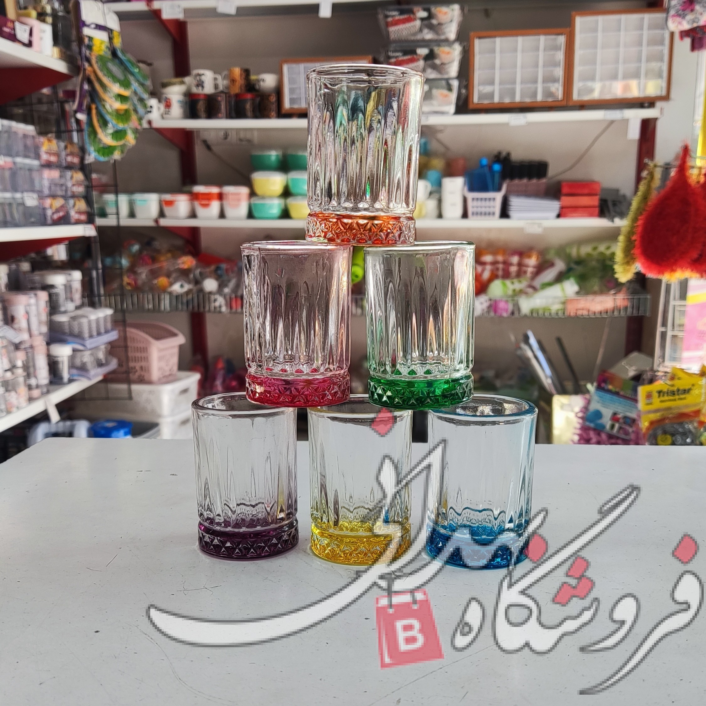 شات قهوه اسلو رنگی 6عددی