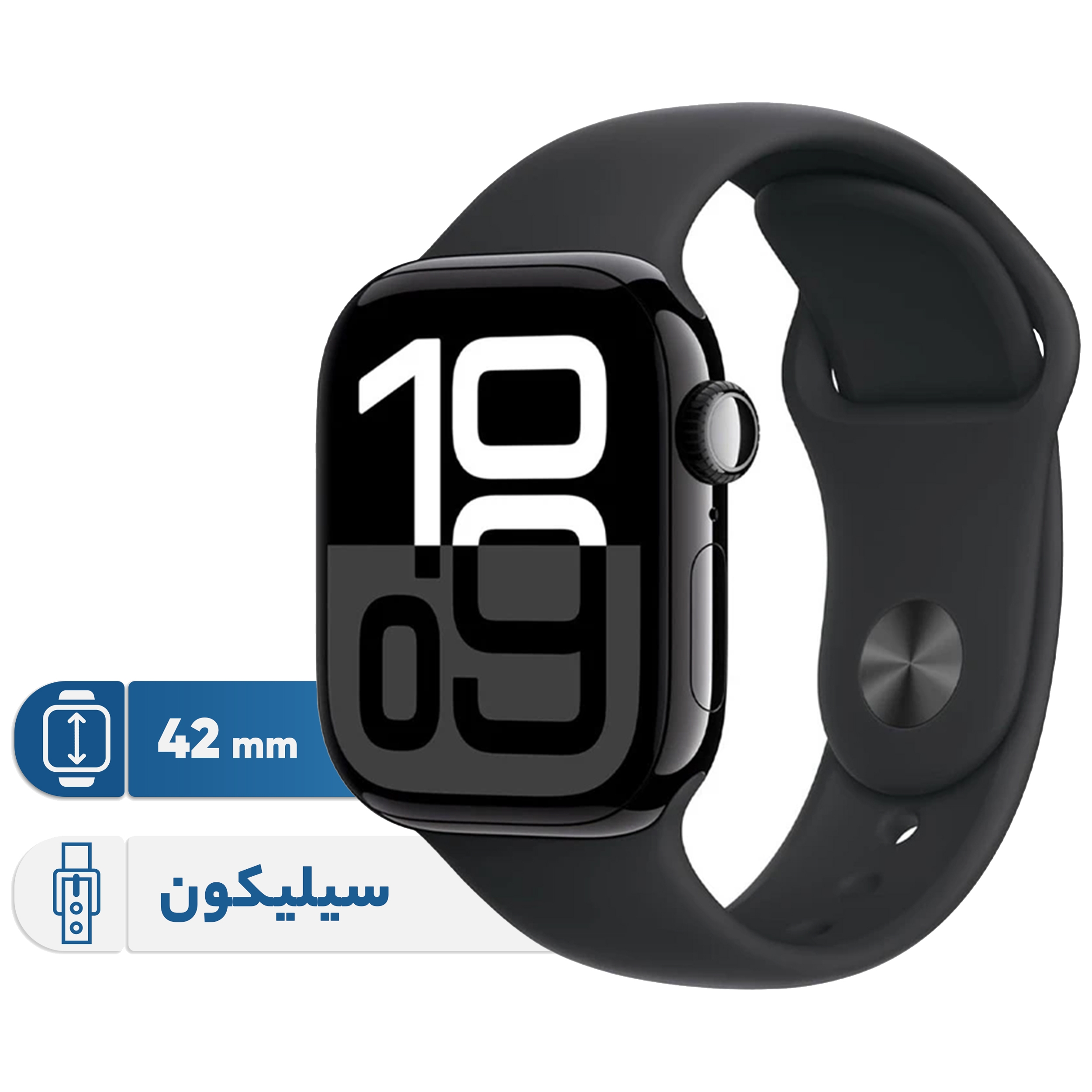 ساعت هوشمند اپل مدل Series 10 42mm Aluminum بند سیلیکونی، محاسبه کالری، سنسور اکسیژن خون، شمارنده ضربان قلب، پشتیبانی از