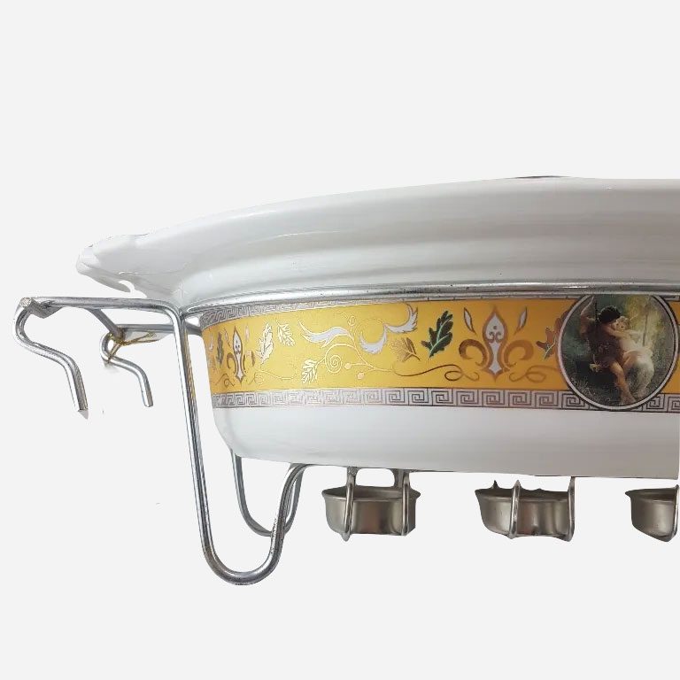 سوفله خوری چینی بیضی بزرگ مدل کلاسیک یونیک کد 8550