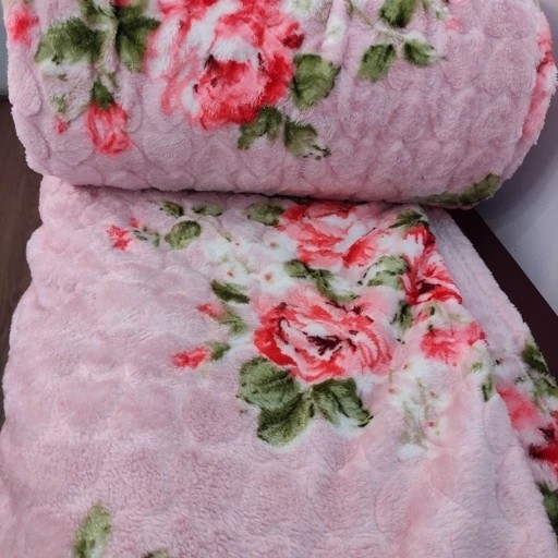 پتو مسافرتی ضخیم  دونفره گل رز 