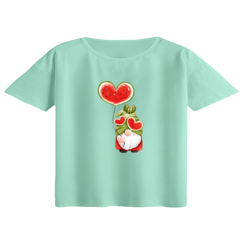 کراپ تیشرت آستین کوتاه زنانه مدل یلدایی