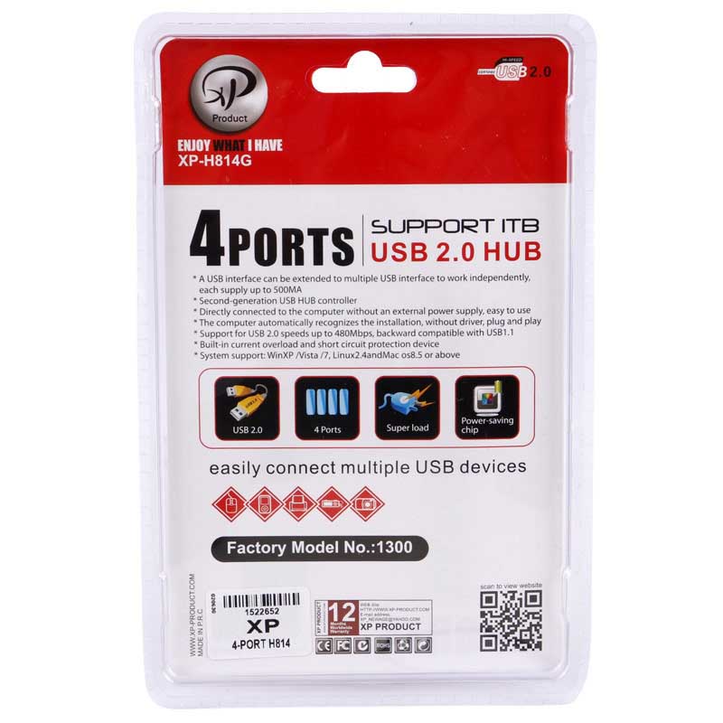 هاب XP-Product XP-H814G USB 2.0 4Port