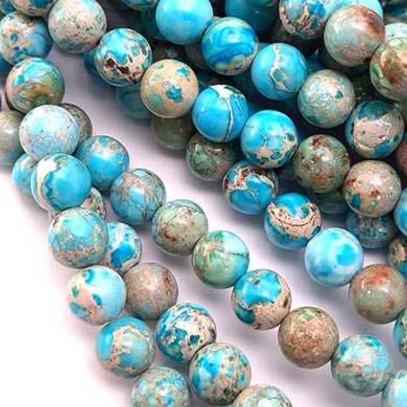 مهره فیروزه طبیعی و معدنی سایز 6