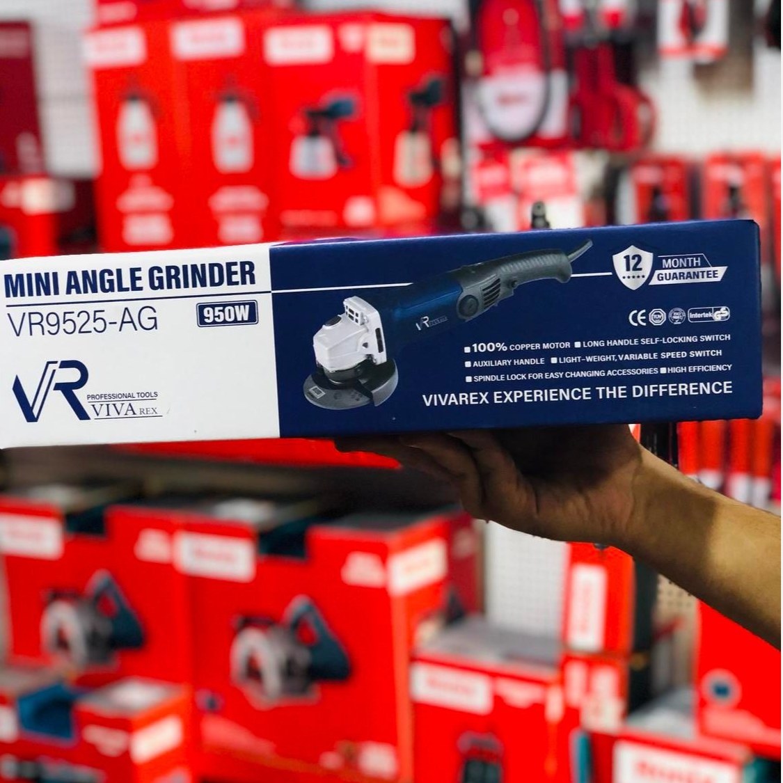 مینی سنگ فرز 950 وات دسته بلند ویوارکس مدل VR9525 (12 ماه گارانتی)