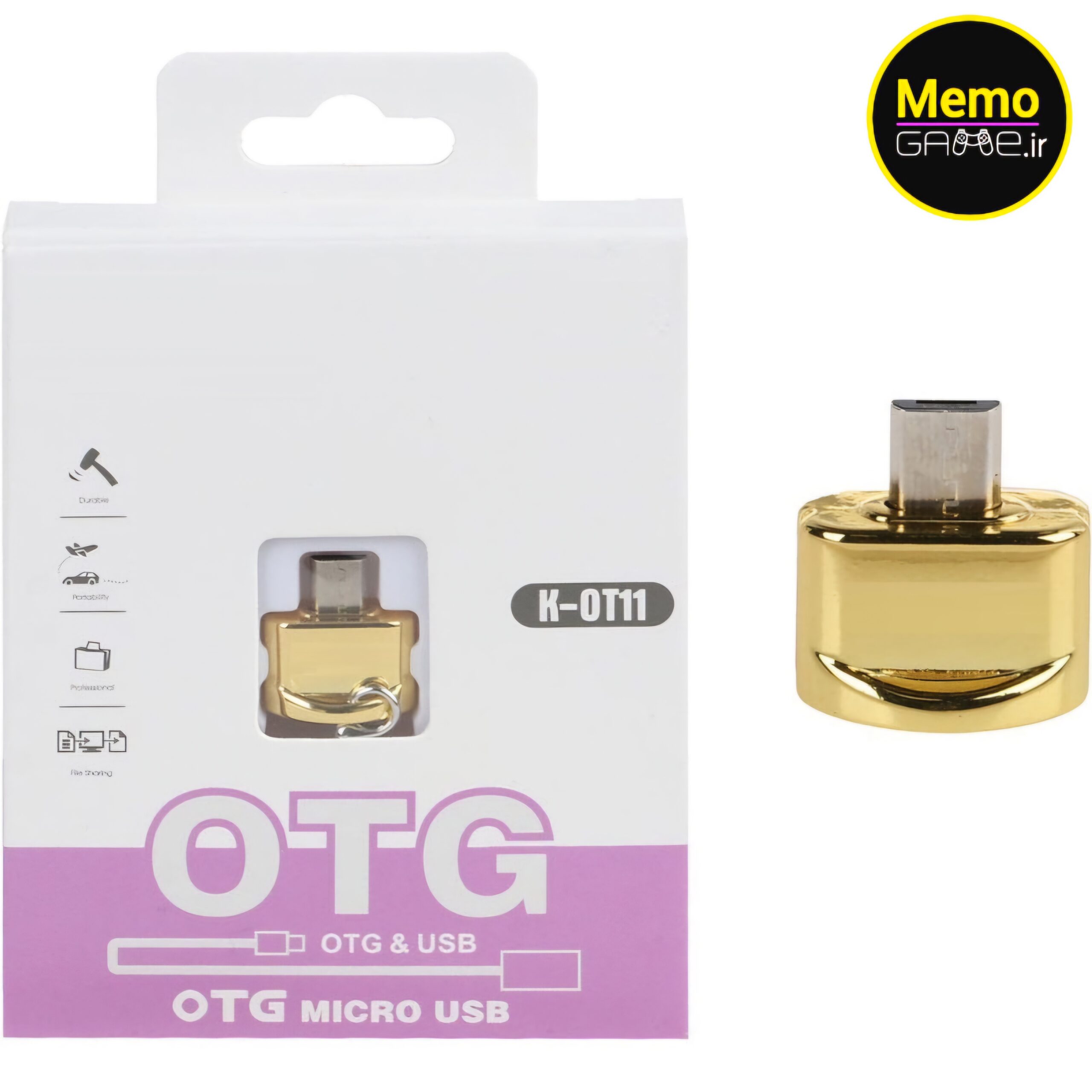 مبدل OTG microUSB به USB کلومن KOLUMANمدل K-OT11