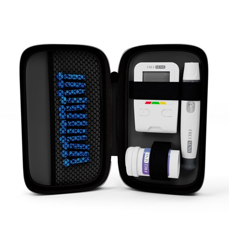 دستگاه قند خون نوار 50عددی اقلام کامل با گارانتی مادام العمر به همراه کیف