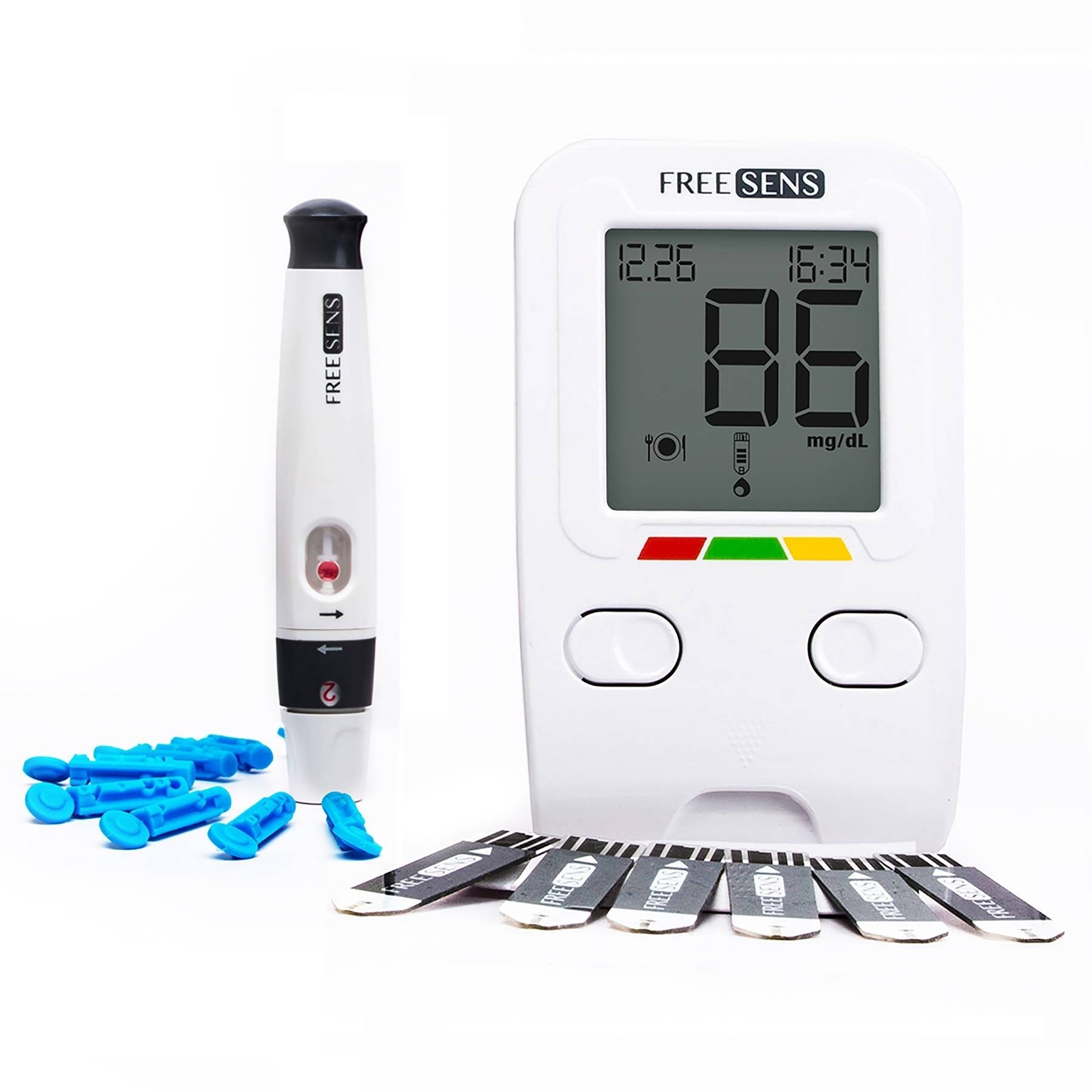 دستگاه قند خون نوار 50عددی اقلام کامل با گارانتی مادام العمر به همراه کیف
