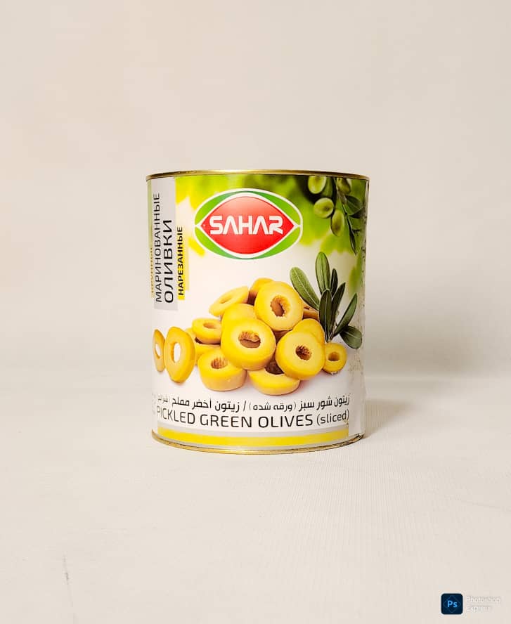 زیتون سبز اسلایس  سحر 3 کیلویی دبه فروش ویژه