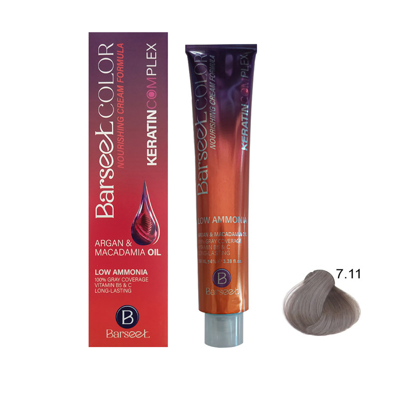 رنگ مو بارسل بلوند خاکستری متوسط 7.11