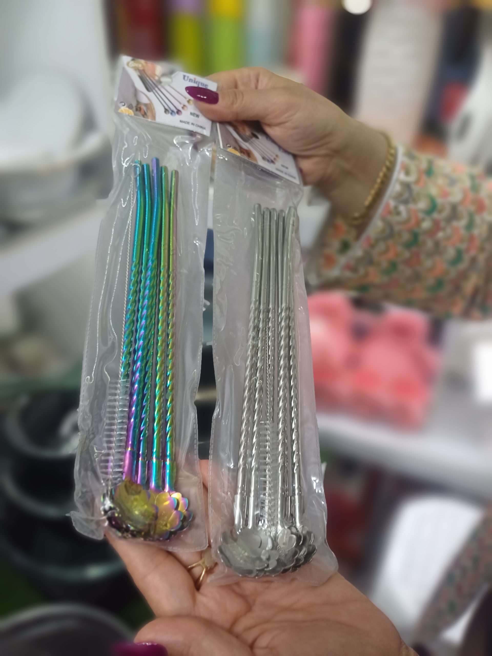 نی شربت قاشق دار هفت رنگ