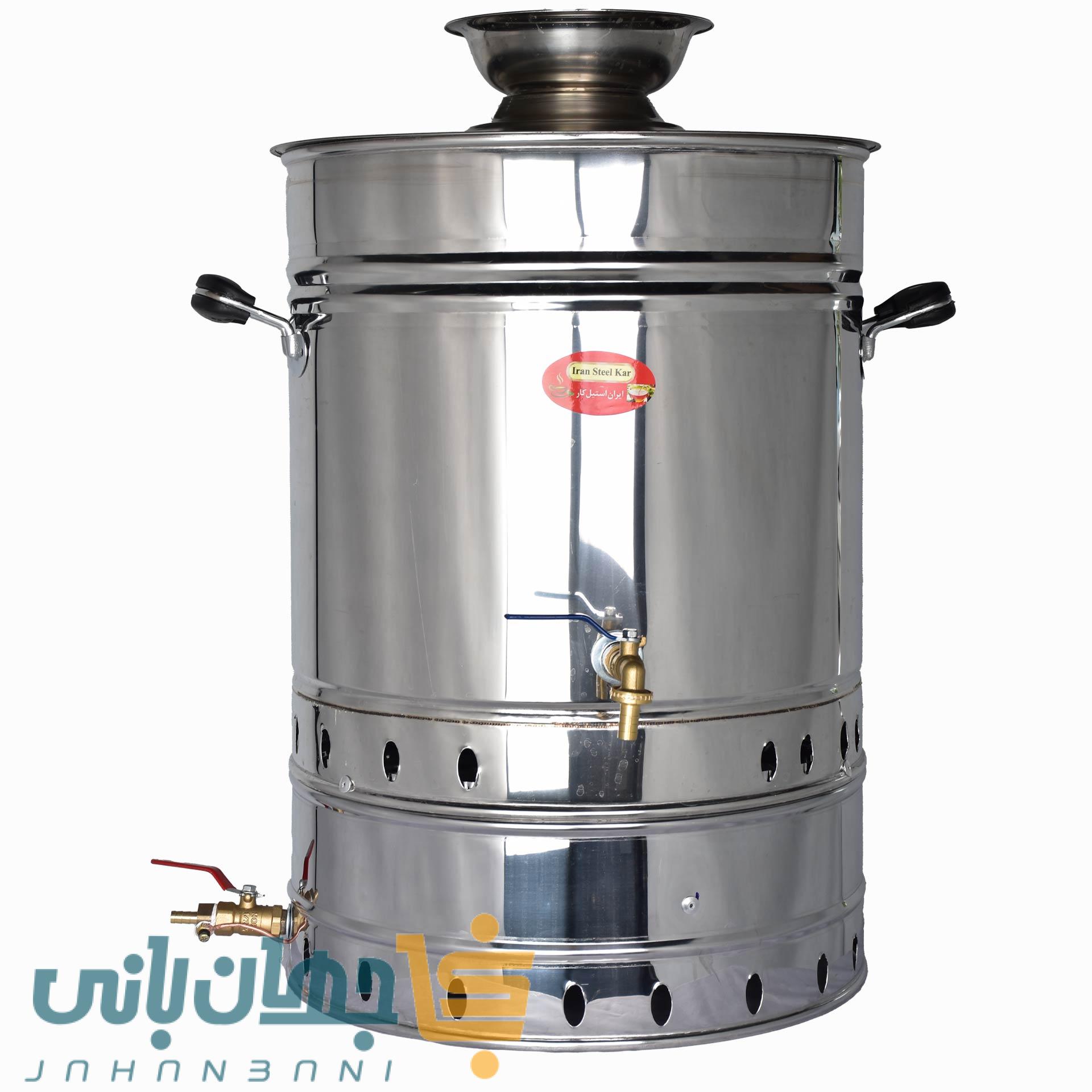 سماور گازی صنعتی 60 لیتری ایران استیل کار (پس کرایه تیپاکس)