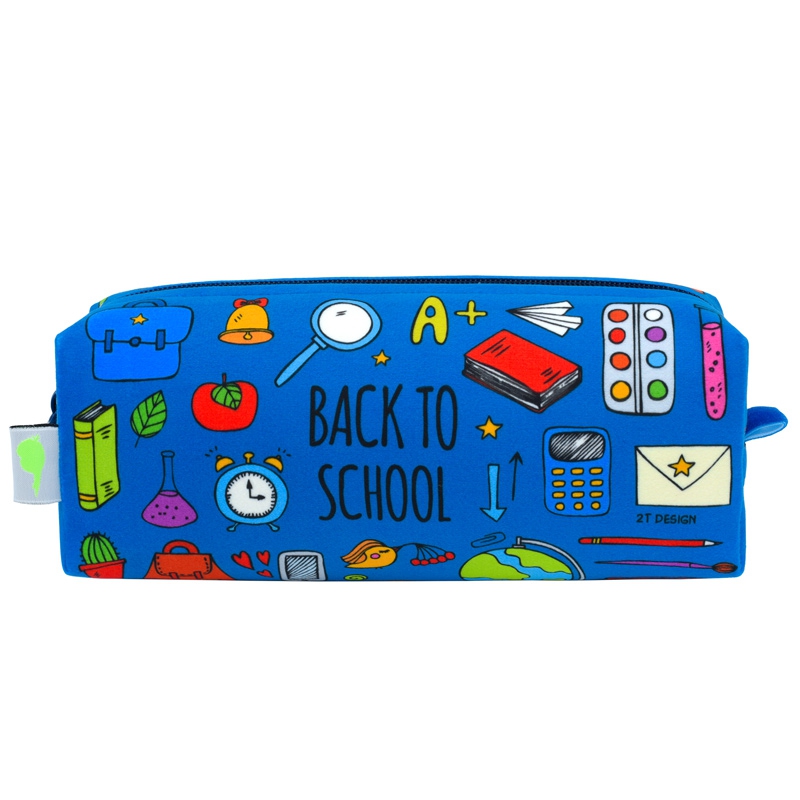 جامدادی طوطی دیزاین مدل بالکی طرح Back to School رنگ آبی تیره