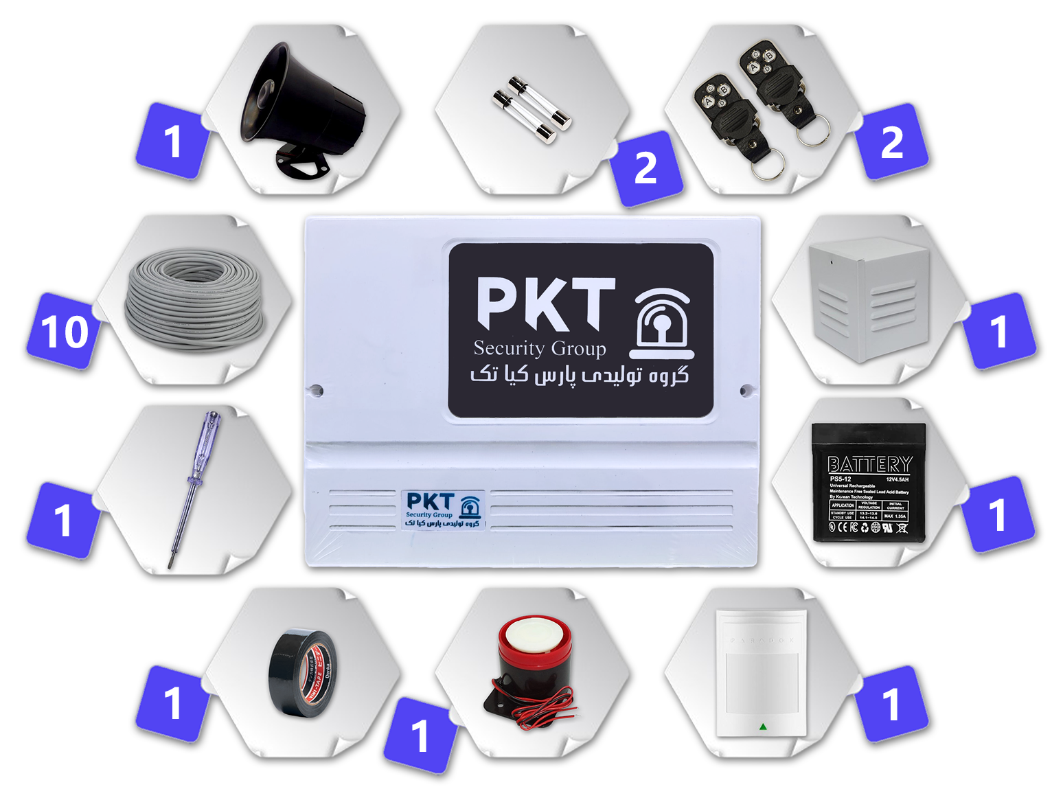 پکیج کامل دزدگیر اماکن PKT مدل P360 (پس کرایه)