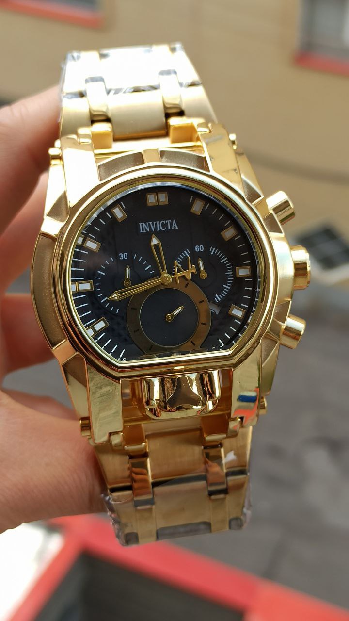 ساعت اینویکتا مدل زئوس سه موتور فعال کرنو گراف بند استیل