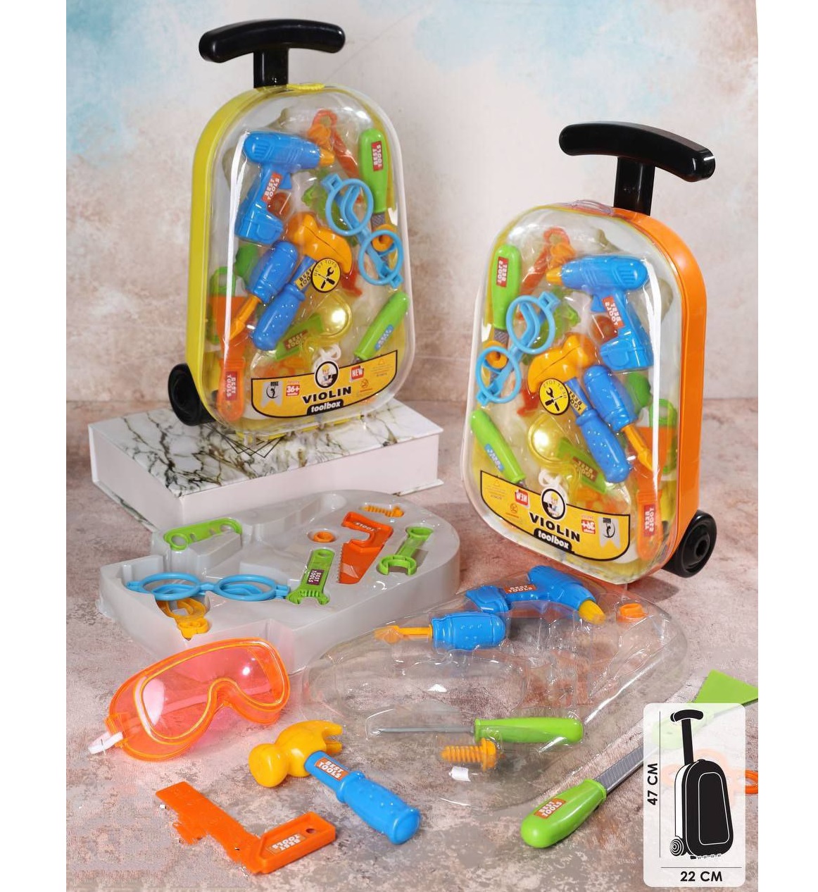 ساک چرخدار (طرح ویالون) ابزارآلات بست موادنو (پست پیشتاز پس کرایه)