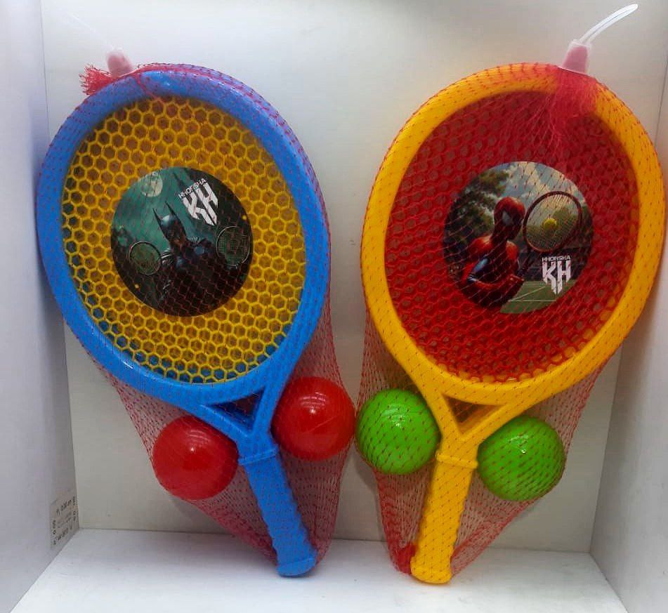 راکت تنیس بزرگ توردار دوتوپ عکسدار اعلا (پست پیشتاز پس کرایه)