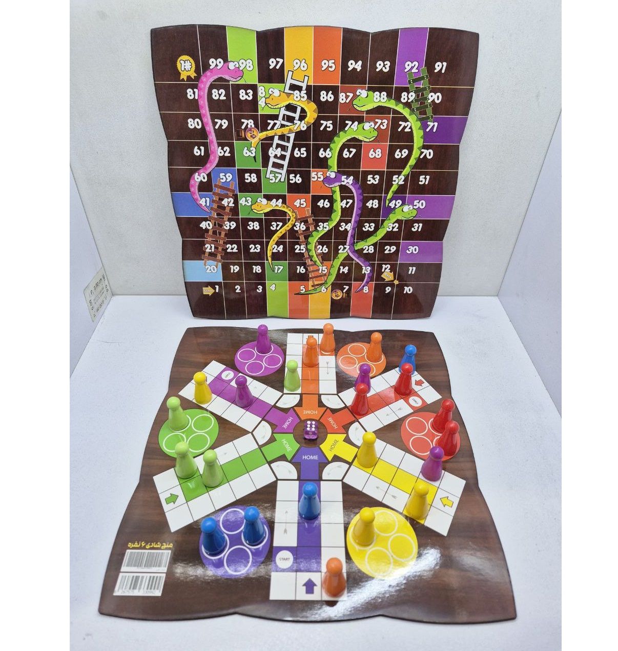 منچ چوبی سلفونی ( 6 نفره) سایز 27*27 (پست پیشتاز پس کرایه)